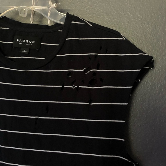 Striped Tank Top Black and White - Picture 2 of 5